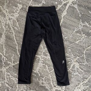 P'tula Black Girls' Active Leggings with Logo